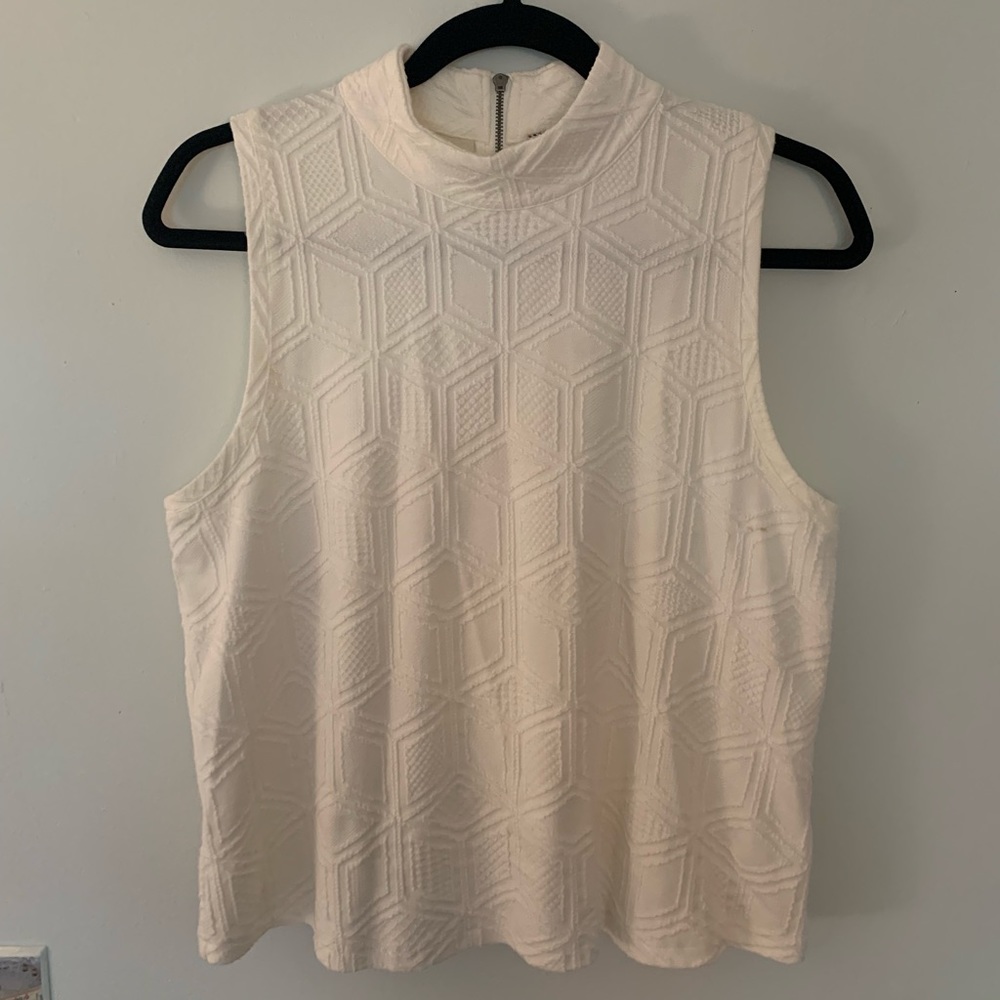 Anthropology 9-H15 STCL Cream Tank Top, Size Medium